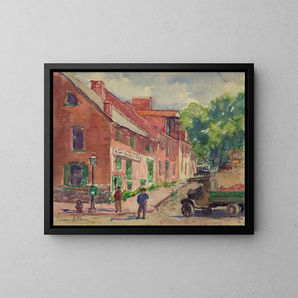 Old Georgetown DC - Susan Brown Chase — framed artwork on a wall