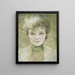Self-portrait painting - Susanne Renate Granitsch — framed artwork on a wall