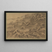 Mountains and Ravine - Suzuki Fuyō — framed artwork on a wall
