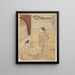 Two Courtesans on a Terrace, One Reading, the Other Smoking - Suzuki Harunobu — framed artwork on a wall