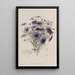 Marguerite swan with large flowers - Sydenham Edwards — framed artwork on a wall