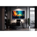 Abstract Painting – Chromatic Convergence | Dynamic Wall Poster with Contrasting Colors and Fading Silhouettes