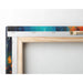Abstract Painting – Chromatic Convergence | Dynamic Wall Poster with Contrasting Colors and Fading Silhouettes