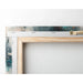 Abstract Painting – Urban Fragments | Modern Wall Poster with Cool Colors and Orange Touches