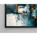Abstract Painting – Urban Fragments | Modern Wall Poster with Cool Colors and Orange Touches