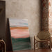 Abstract Painting – Misty Horizon | Wall Poster Minimalist Landscape in Muted Tones