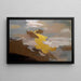 Cuadro abstracto – Nube dorada | Póster mural con detalles en oro y tonos neutros