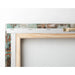 Abstract Painting – Urban Reminiscence | Vintage and Contemporary Wall Poster in Rust and Turquoise Tones