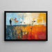 Cuadro abstracto – Silueta en la abstracción | Póster mural con colores contrastados y formas difusas