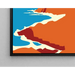 Cuadro Colorido – Acantilados en Cielo Zebrato | Póster Paisaje Costero Minimalista | Decoración Moderna para Salón, Dormitorio o Oficina