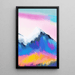 Colorful Painting – Rainbow Mountains | Poster Abstract Mountain Landscape | Modern Decor for Living Room or Office