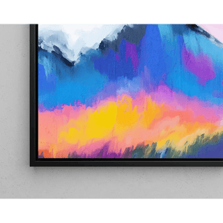 Tableau Coloré – Montagnes Arc-en-Ciel | Affiche Paysage de Montagne Abstrait | Déco Moderne pour Salon ou Bureau