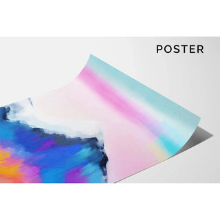 Tableau Coloré – Montagnes Arc-en-Ciel | Affiche Paysage de Montagne Abstrait | Déco Moderne pour Salon ou Bureau
