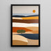 Cuadro Colorido – Sol de Arcilla | Póster Paisaje Estilizado Tierra Cotta y Tonos Naturales | Decoración Bohemia para Salón o Dormitorio