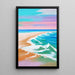 Cuadro Colorido – Olas Pastel | Póster Bord de Mar Tonos Suaves | Decoración Relajante para Salón, Dormitorio o Casa de Vacaciones