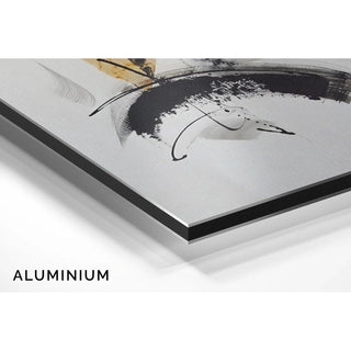 Tableau Design – Abstraction Énergique | Poster Dynamique Noir, Blanc et Beige | Affiche Artistique Moderne pour Intérieur Contemporain