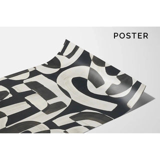 Tableau Design – Courbes Abstraites | Poster Noir et Blanc Géométrique Moderne | Affiche Minimaliste Élégante pour Salon ou Bureau