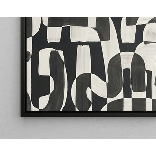 Tableau Design – Courbes Abstraites | Poster Noir et Blanc Géométrique Moderne | Affiche Minimaliste Élégante pour Salon ou Bureau
