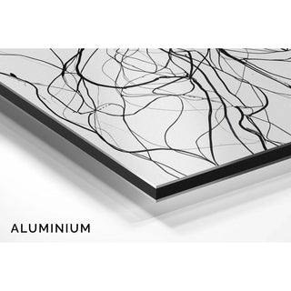 Tableau Noir et Blanc – Enchevêtrement Sauvage | Affiche Abstraite Lignes Entrelacées | Poster Minimaliste Moderne pour Salon ou Bureau