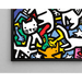 Cuadro Pop Art – Danza de los Felinos | Póster Colorido de Gatos Estilizados