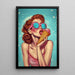 Pop Art Painting – Summer Sweetness | Colorful Vintage Poster of a Woman with Ice Cream