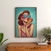 Pop Art Painting – Summer Sweetness | Colorful Vintage Poster of a Woman with Ice Cream