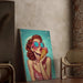 Pop Art Painting – Summer Sweetness | Colorful Vintage Poster of a Woman with Ice Cream