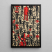 Cuadro Pop Art – Figuras abstractas | Póster gráfico urbano rojo y negro