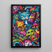 Cuadro Pop Art – Jungle Féline | Póster Colorido de Gatos Fantásticos