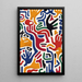 Cuadro Pop Art – Movimiento de las Manos | Póster Colorido Abstracto con Manos Estilizadas