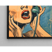 Cuadro Pop Art – Sorpresa en el Teléfono | Póster Vintage Estilo Retro de Cómic