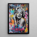 Cuadro Street Art – Marilyn Monroe Icónica | Póster Pop Art Graffiti Colorido | Poster Moderno Urbano de Estrella Famosa