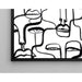 Cuadro decorativo en blanco y negro – Miradas entrelazadas | Póster minimalista de rostros en línea continua