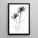 Diseño de cuadro en blanco y negro – Évanescence Florale | Póster minimalista botánico elegante