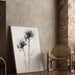 Diseño de cuadro en blanco y negro – Évanescence Florale | Póster minimalista botánico elegante