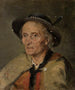 Retrato de un montañés — Tadeusz Ajdukiewicz — hombre anciano con sombrero oscuro y pluma