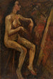 a seated female nude - Tadeusz Makowski — artwork view