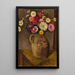 Asters y zinnias en una jarra de barro - Tadeusz Makowski — cuadro enmarcado en la pared