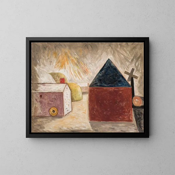 Jardín soleado - Tadeusz Makowski — cuadro enmarcado en la pared