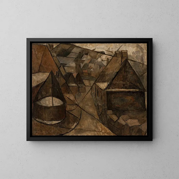 Paisaje breton con un pozo - Tadeusz Makowski — cuadro enmarcado en la pared