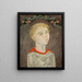 Niña con guirnaldas de flores - Tadeusz Makowski — cuadro enmarcado en la pared