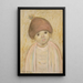 Little girl with beret with pom-pom - Tadeusz Makowski — framed artwork on a wall