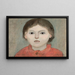 Niña con vestido naranja - Tadeusz Makowski — cuadro enmarcado en la pared