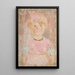 Niña con vestido y gorro rosas - Tadeusz Makowski — cuadro enmarcado en la pared