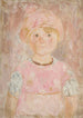 Niña con vestido y gorro rosas - Tadeusz Makowski — vista de la obra