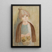 Niña con una cesta de peras - Tadeusz Makowski — cuadro enmarcado en la pared
