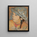 La cabeza de una niña con un sombrero azul - Tadeusz Makowski — cuadro enmarcado en la pared
