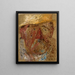 Head of a man with a straw hat - Tadeusz Makowski — framed artwork on a wall