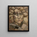Head - Tadeusz Makowski — framed artwork on a wall