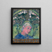 Cabeza de niña con flores - Tadeusz Makowski — cuadro enmarcado en la pared